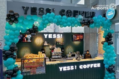 A new coffee shop has opened at Tashkent Airport
